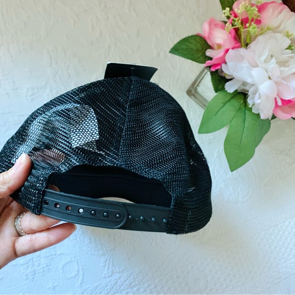 NEW Zara LIVE FOR ROCK Text Baseball Cap black NWT - Picture 8 of 9